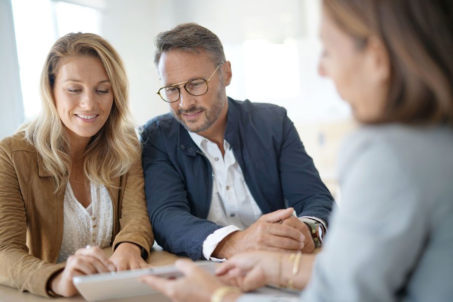 Request a Policy Change - Business Meeting at an Insurance Office